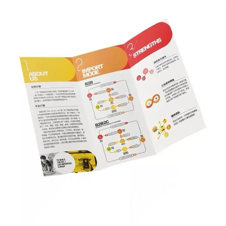 Impressão de brochura colorida de papelão OEM, encadernação perfeita, costura de sela