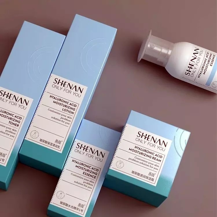 A cor completa de placa de marfim imprimiu as caixas brancas do cartão dos cosméticos de Skincare das caixas