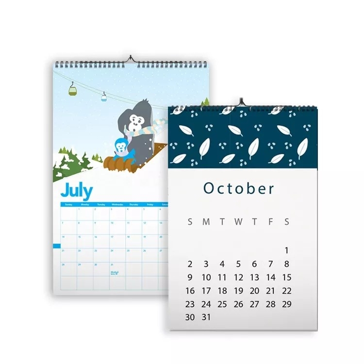 Calendário de mesa imprimível tamanho A2 A3 A4 personalizado tamanho grande impressão offset 4c