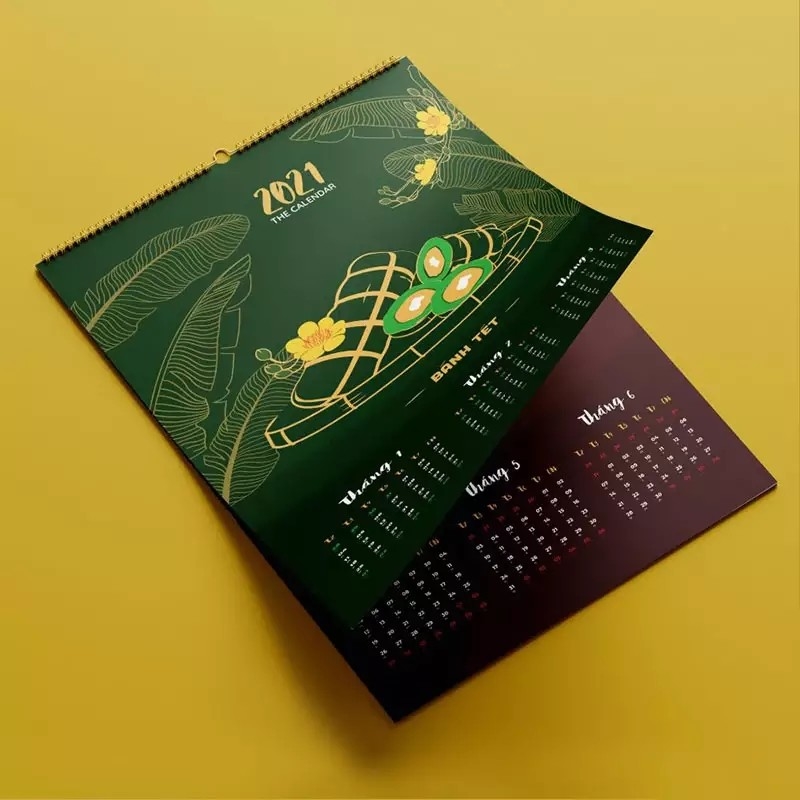 Impressão de calendário de parede personalizado 250/300 Ccnb 3d em relevo 0,25-0,45 mm Pvc
