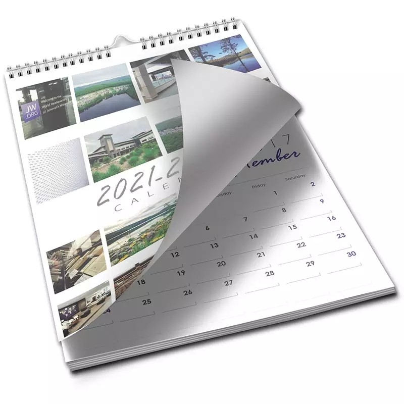Impressão colorida personalizada 2023 calendário de parede A5 142x210mm promocional