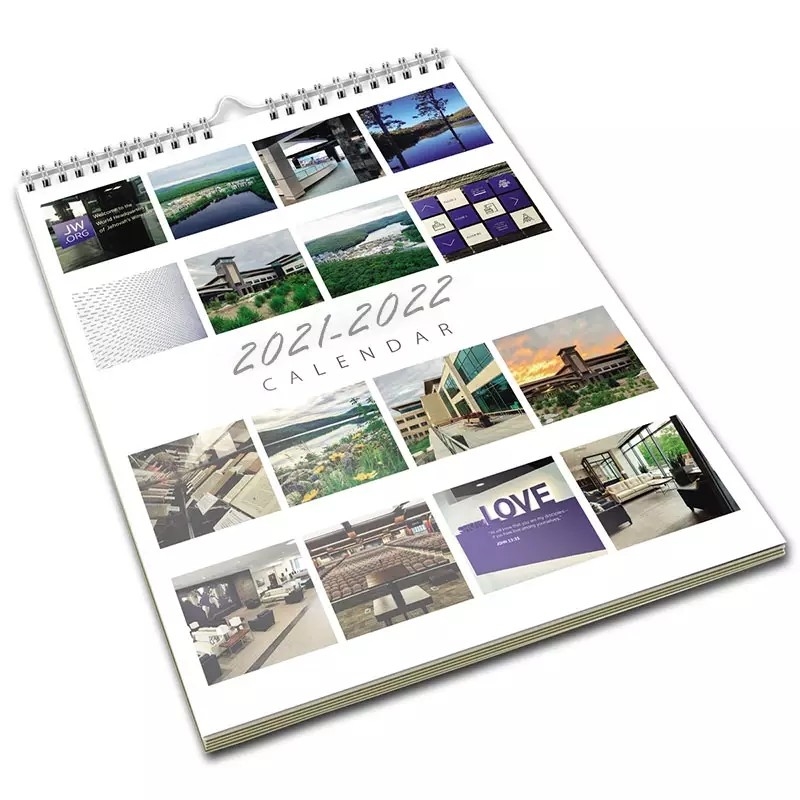 Impressão colorida personalizada 2023 calendário de parede A5 142x210mm promocional